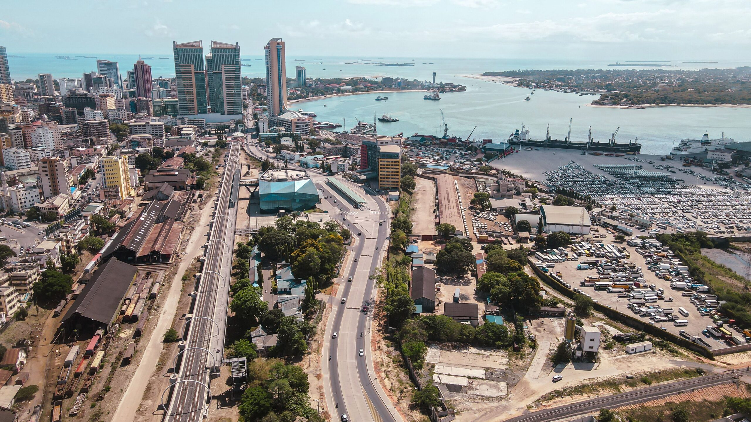 Dar es Salaam harbor in Tanzania